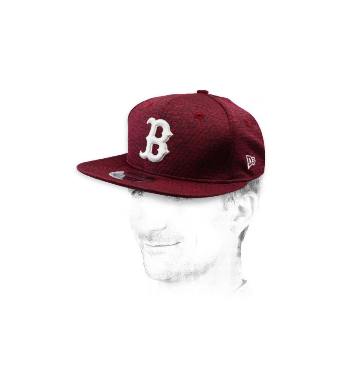 burgundy B snapback Dry Switch Dry Switch Boston 9Fifty cardinal